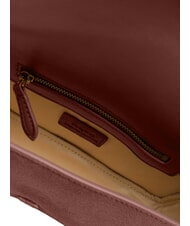 PINKO LOVE ONE SLOUCHY Mini shoulder bag, in leather Burgundy-antique gold - Women&rsquo;s Bags - 5