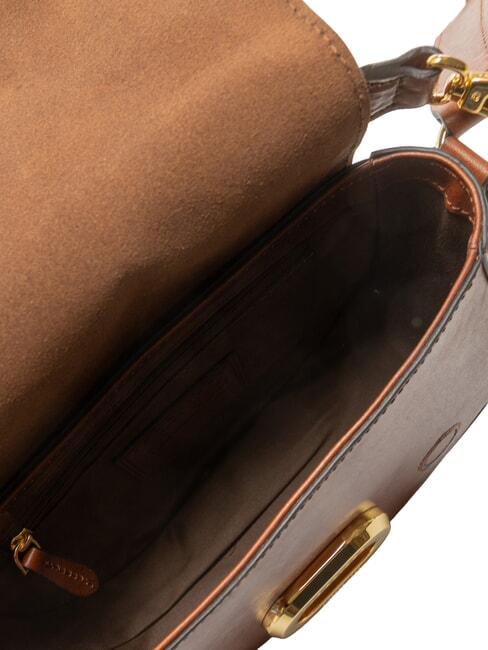 ILARIA Leather handbag, with shoulder strap BROWN - Women&rsquo;s Bags