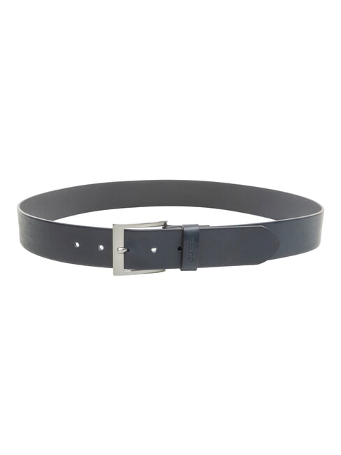 LOGO Leather belt blue - Belts