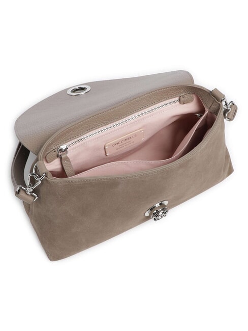 NIKLA SUEDE BIMATERIAL Shoulder bag warm taupe - Women&rsquo;s Bags