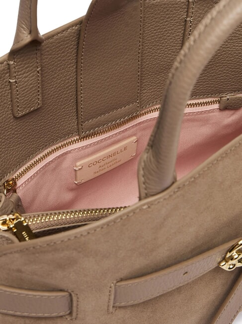 SABINE SUEDE BICOLOR Handbag, with shoulder strap warm taupe - Women&rsquo;s Bags