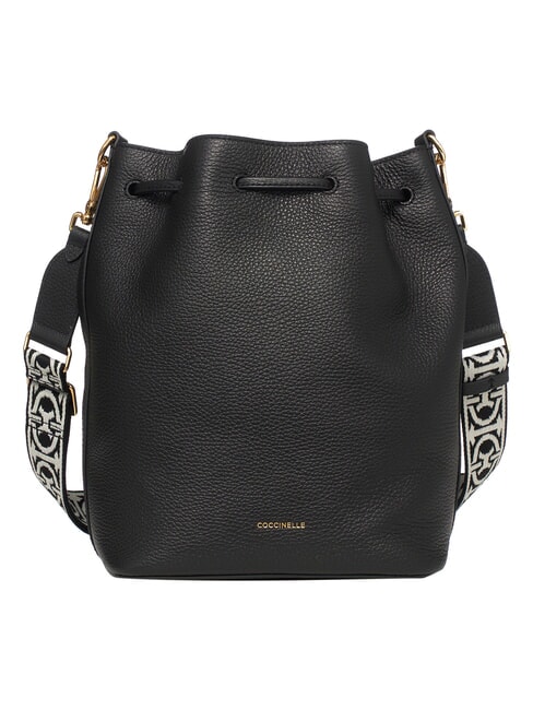 BEAT GENETRATION RIBBON Leather bucket bag Black - Women&rsquo;s Bags