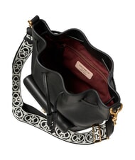 COCCINELLE BEAT GENETRATION RIBBON Leather bucket bag Black - Women&rsquo;s Bags - 4