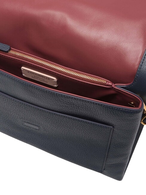 DORIAN Shoulder bag, in hammered leather midnight blue - Women&rsquo;s Bags