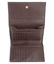 COCCINELLE METALLIC SOFT Hammered leather bifold wallet brunette - Women&rsquo;s Wallets - 2