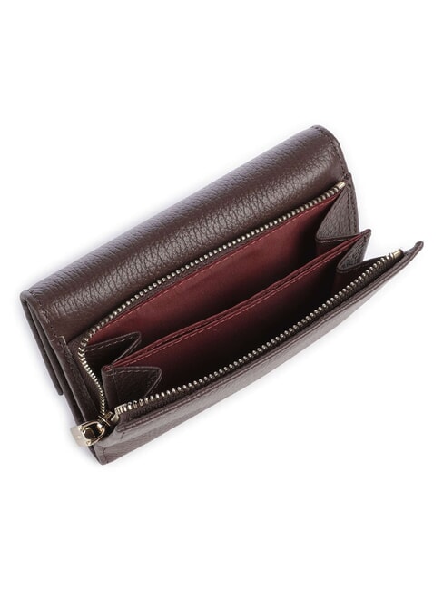 METALLIC SOFT Hammered leather bifold wallet brunette - Women&rsquo;s Wallets