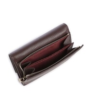 COCCINELLE METALLIC SOFT Hammered leather bifold wallet brunette - Women&rsquo;s Wallets - 3