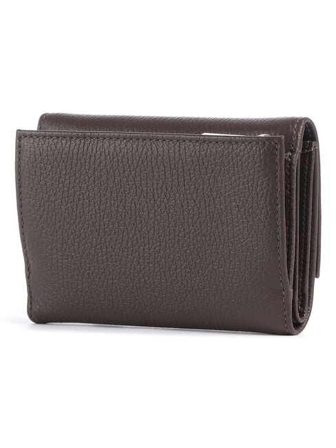 METALLIC SOFT Hammered leather bifold wallet brunette - Women&rsquo;s Wallets