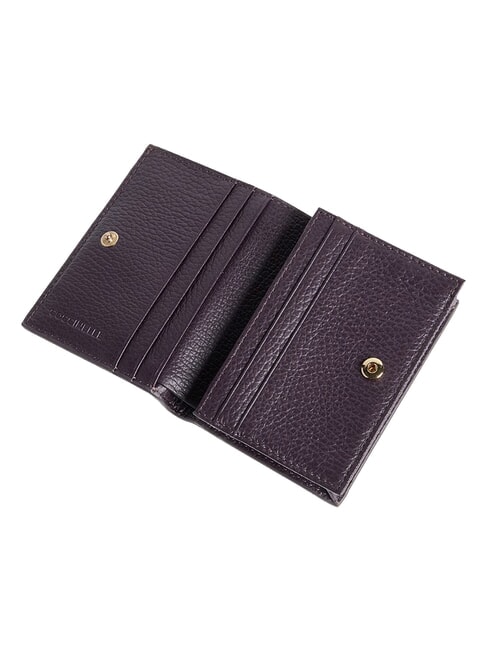 METALLIC SOFT Small leather wallet plums - Women&rsquo;s Wallets