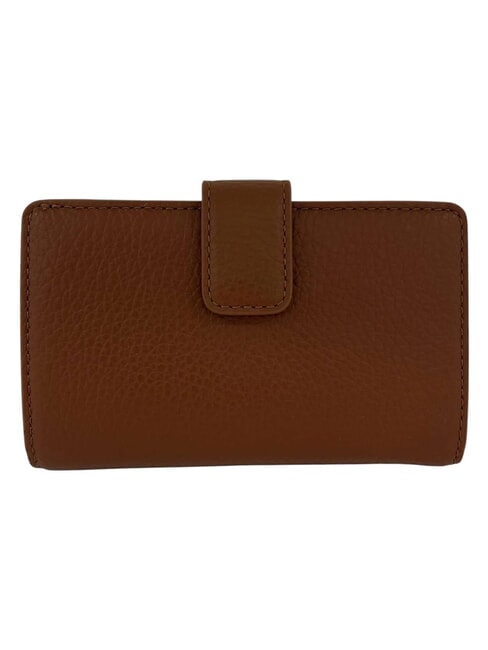 METALLIC SOFT Wallet in hammered leather cognac - Women&rsquo;s Wallets