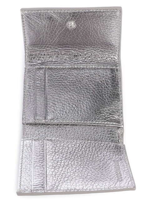 METALLIC SOFT Pebbled leather wallet steel - Women&rsquo;s Wallets