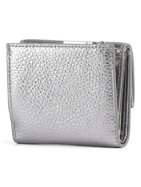 METALLIC SOFT Pebbled leather wallet steel - Women&rsquo;s Wallets
