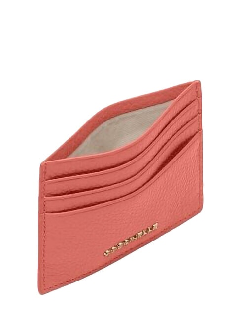 METALLIC SOFT  Flat leather card holder pink clay - Women&rsquo;s Wallets