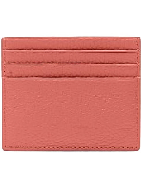 METALLIC SOFT  Flat leather card holder pink clay - Women&rsquo;s Wallets