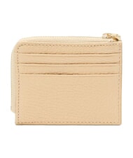 COCCINELLE TASSEL Card holder with zip in hammered leather birch - Women&rsquo;s Wallets - 3