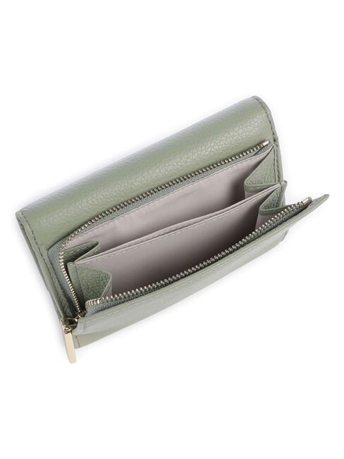 METALLIC SOFT Hammered leather bifold wallet greenery - Women&rsquo;s Wallets