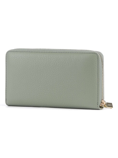 METALLIC SOFT Textured leather zip wallet greenery - Women&rsquo;s Wallets