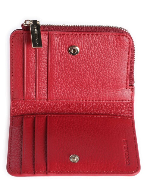 METALLIC SOFT Leather card holder ruby - Women&rsquo;s Wallets