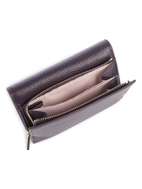 METALLIC SOFT Hammered leather bifold wallet plums - Women&rsquo;s Wallets