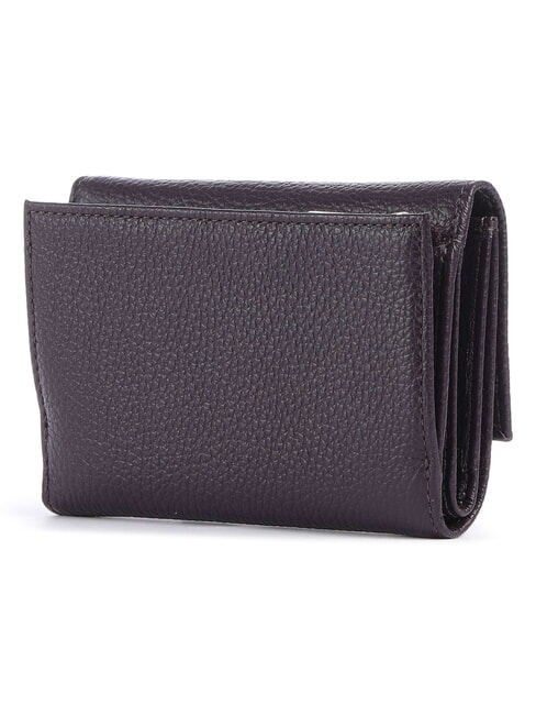 METALLIC SOFT Hammered leather bifold wallet plums - Women&rsquo;s Wallets