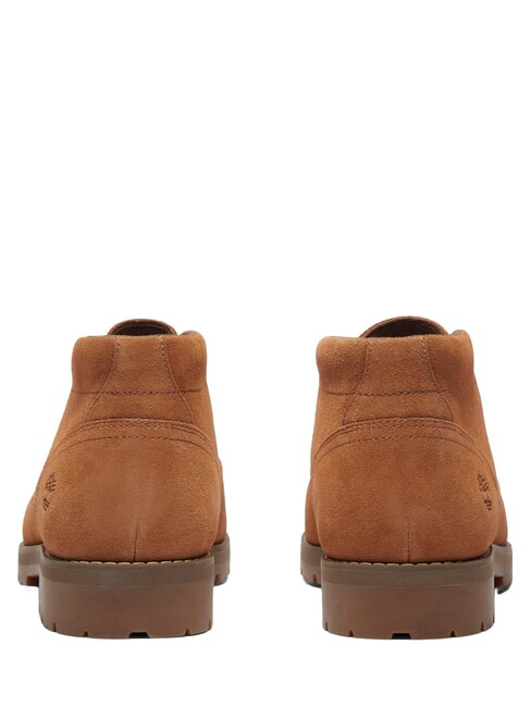 BRITTON SQUARE Low lace-up ankle boot in leather rust suede - Men&rsquo;s shoes