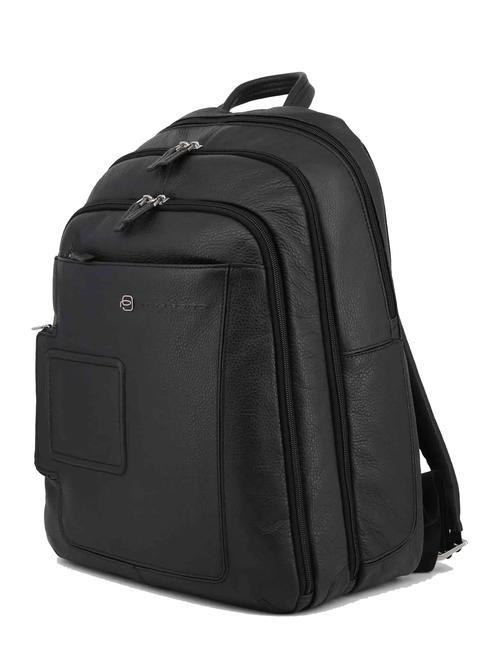 backpack VIBE out line, in leather, case for laptop up to 13” Black - Laptop backpacks