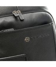 PIQUADRO backpack VIBE out line, in leather, case for laptop up to 13” Black - Laptop backpacks - 4